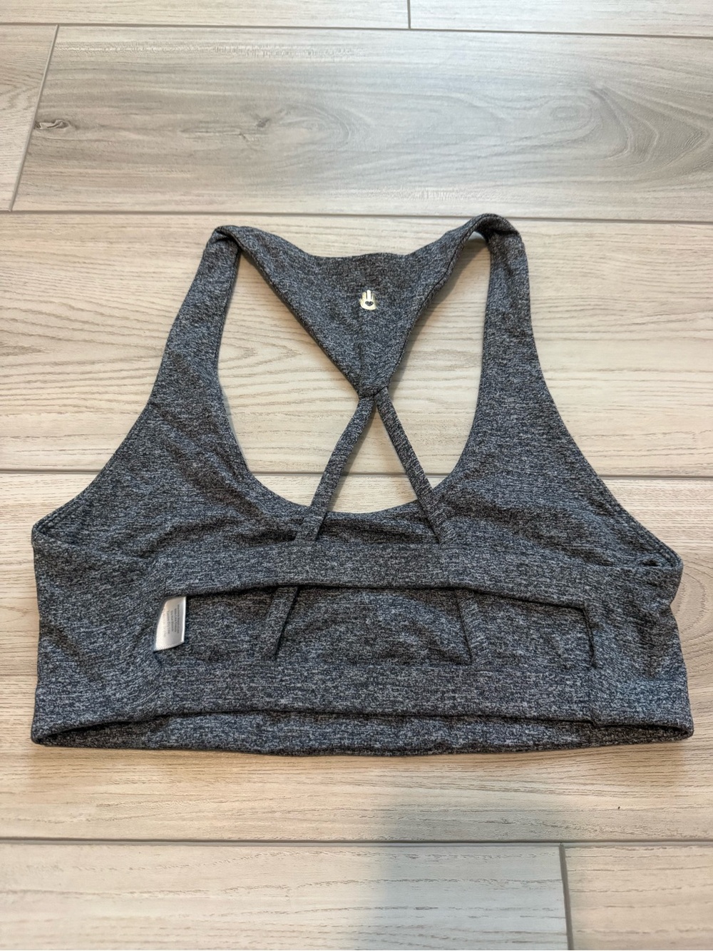 Spiritual Gangster Namaste Athletic Paradise Yoga Sports Bra - Gray - Picture 3 of 4